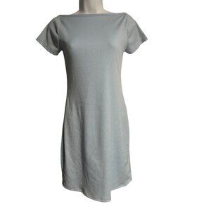 Livi By Olivia Rae Light Blue Ribbed Knit Short-Sleeve Bodycon Dress Size M Stre
